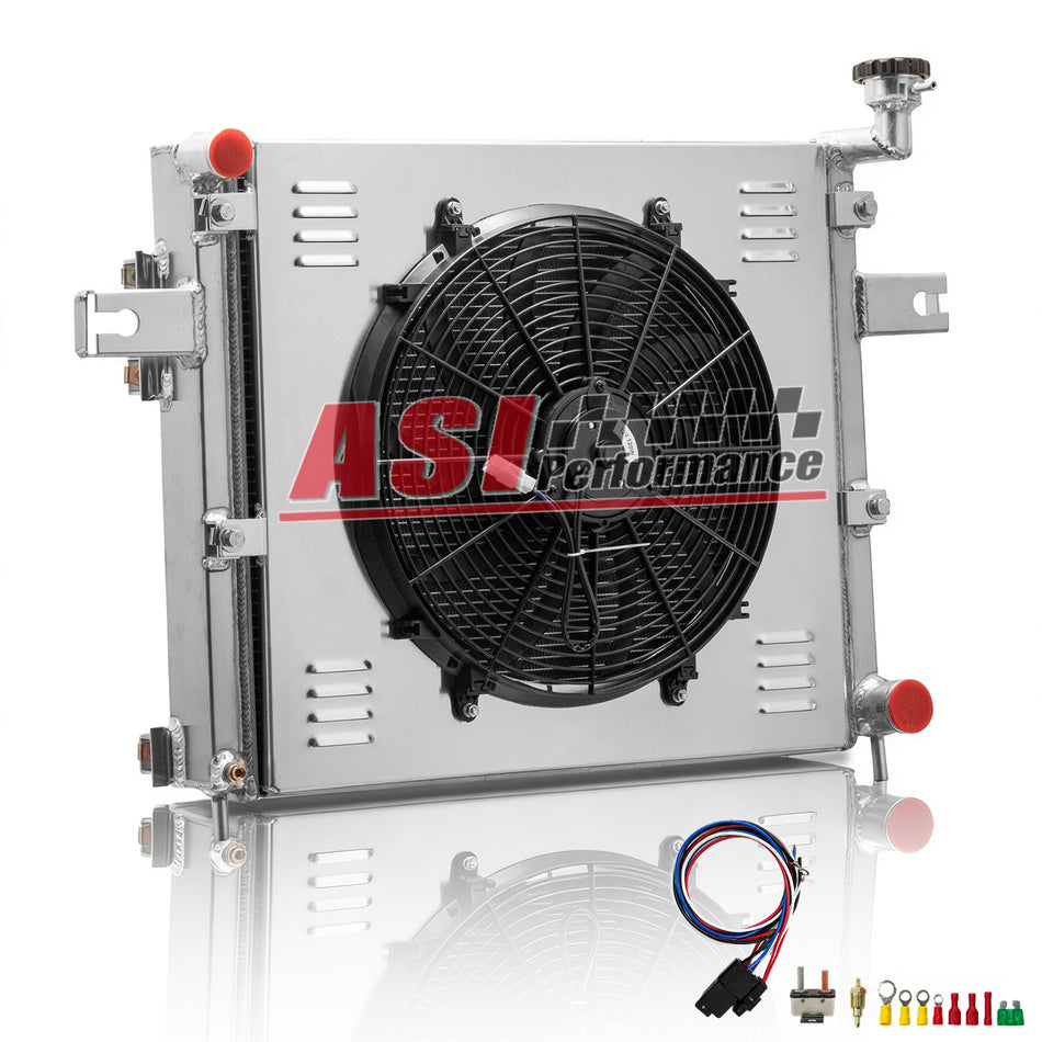 ASI Performance 4 Row Radiator+Shroud Fan For 1999-2005 JEEP GRAND CHEROKEE WJ WG 4.7L V8 MT