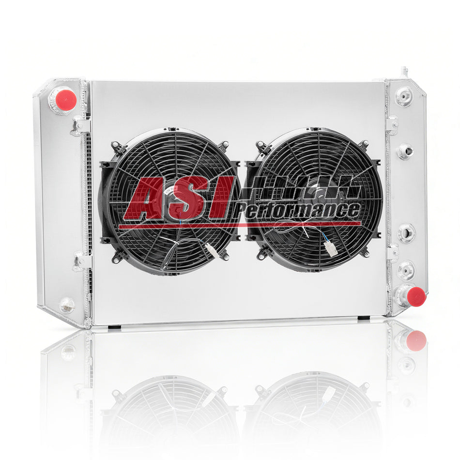 ASI Performance 4 Rows Radiator Shroud Fan For 1991-02 Chevy Kodiak C60 C70 C5500 C6500 Topkick