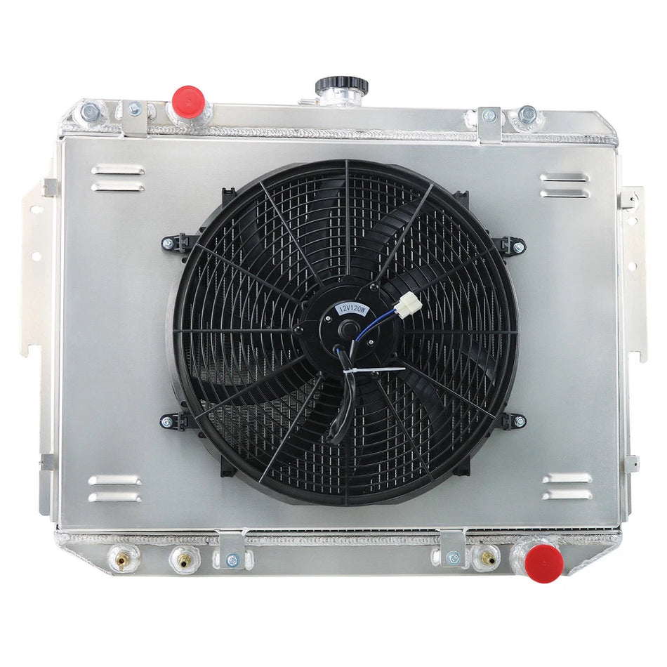 ASI Performance 4 Row Radiator Shroud Fan Fit 1984-2003 Dodge Ram 1500 Van 2500 3500 5.2 5.9L V8