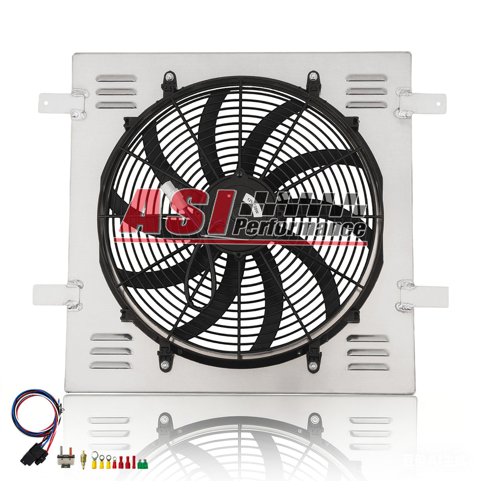 ASI Performance Aluminum Shroud Fan+Relay Fit 2002-2006 Jeep Liberty 3.7L V6 2003 2004 2005