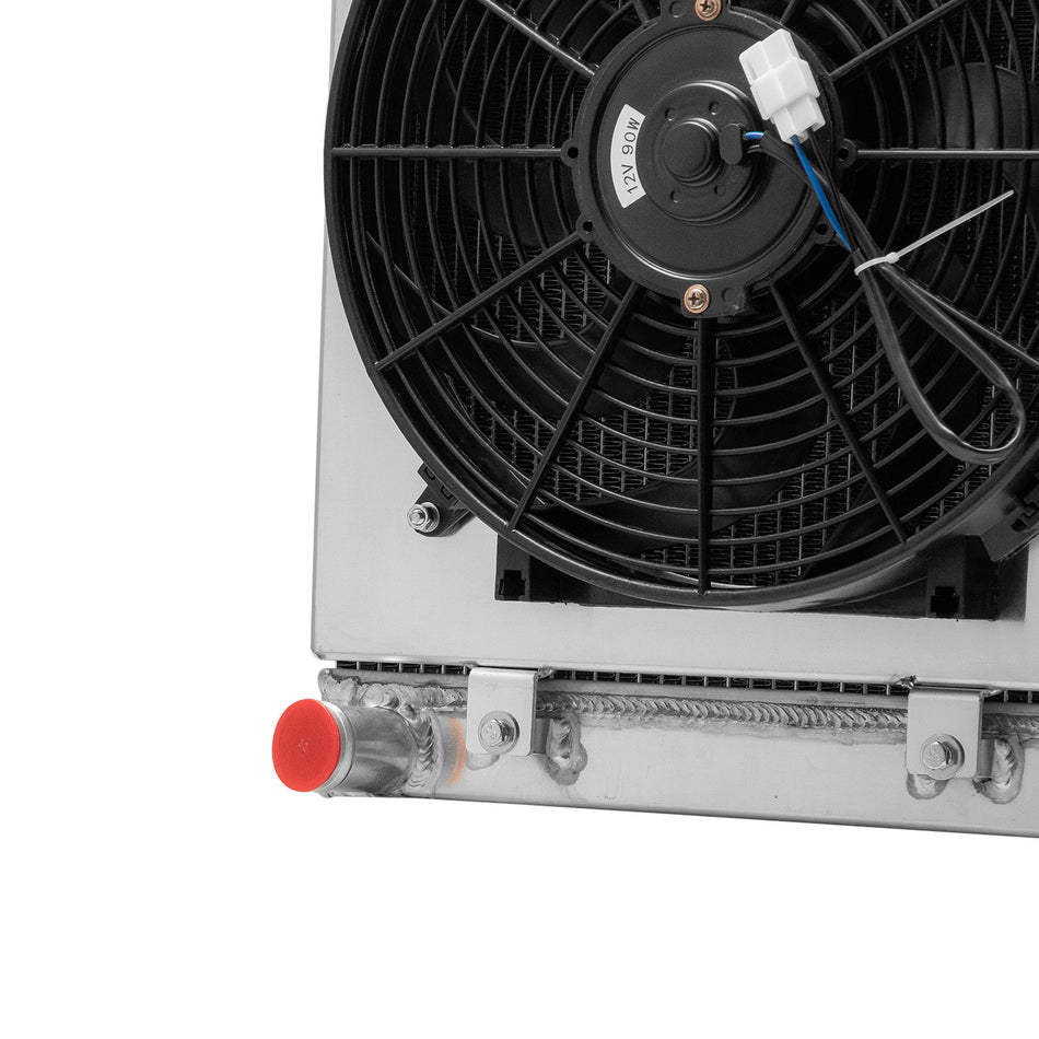 ASI Performance 4Rows Radiator+Shroud Fan Fit Land Rover Defender Discovery 300TDI BTP2275 AT/MT