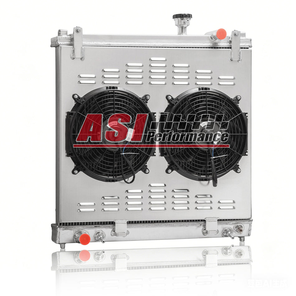 ASI Performance 3-Row Radiator Shroud Fan For 04-2015 Nissan Armada Titan Infiniti QX56 5.6L V8.