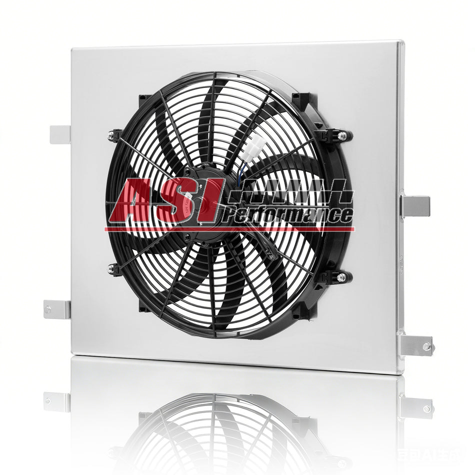 ASI Performance Aluminum Shroud+Fan For 2005-2014 08 Ford Mustang 3.7L 4.0L 5.0L 4.6L 5.0L V6 V8