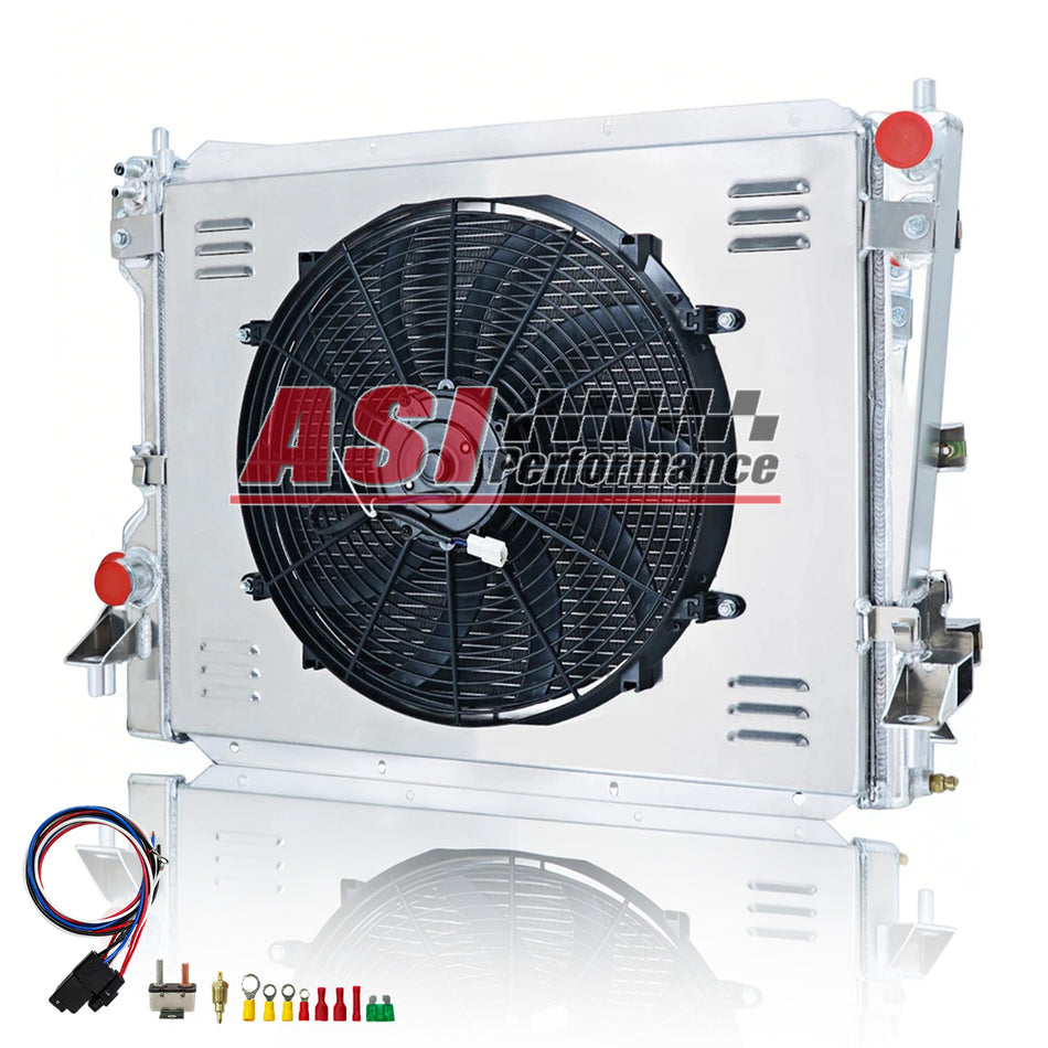 ASI Performance 3 Row Radiator Shroud Fan For 2005-2014 Ford Mustang 3.7L 4.0L V6 4.6L 5.0L V8
