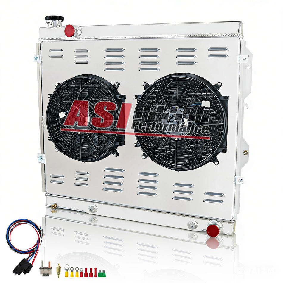 ASI Performance 4 Core Radiator&Fan Shroud For 2000-2006 Toyota Tundra 2001-2007 Sequoia 4.7L V8