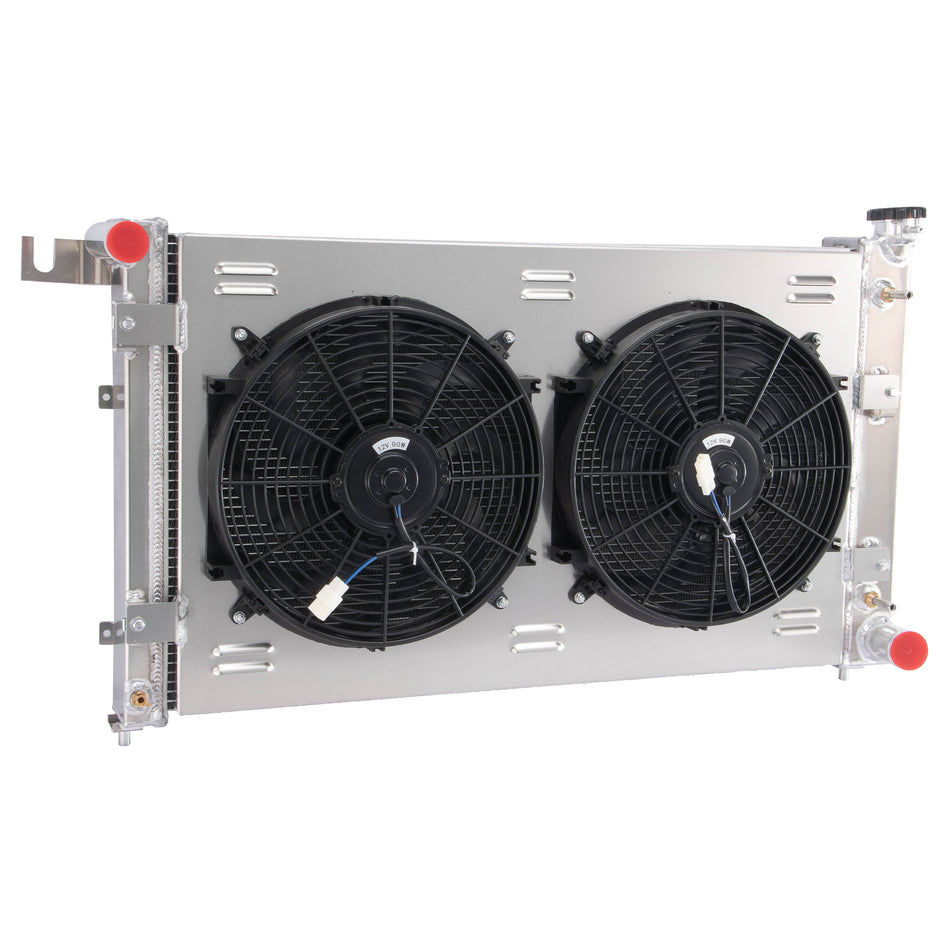 ASI Performance 4 Row Aluminum Radiator Shroud Fan For 1994-2002 Dodge Ram 1500 2500 3500 5.9L V8