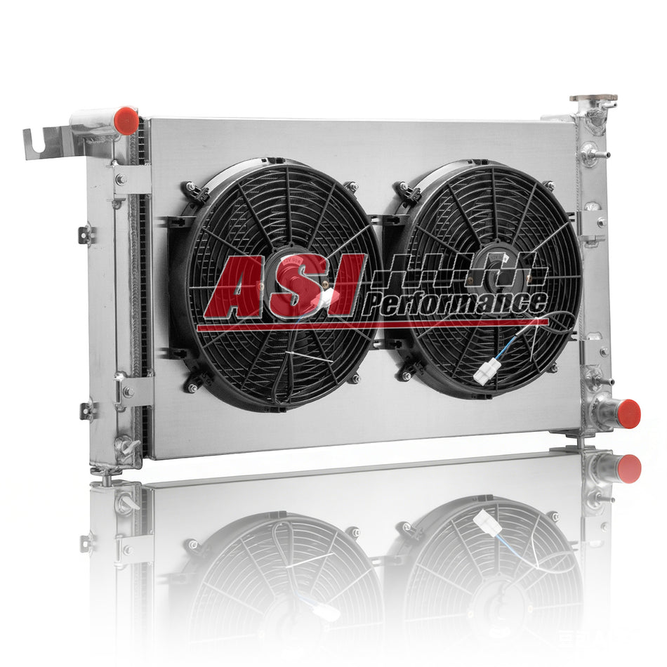 ASI Performance 4 Row Aluminum Radiator Shroud Fan For 1994-2002 Dodge Ram 1500 2500 3500 5.9L V8