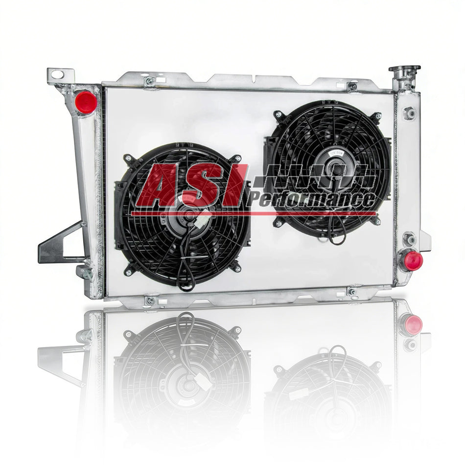 ASI Performance 3 Row Radiator Fan Shroud For 1985-1997 Ford Bronco F150 F250 F350 Bronco 4.9L