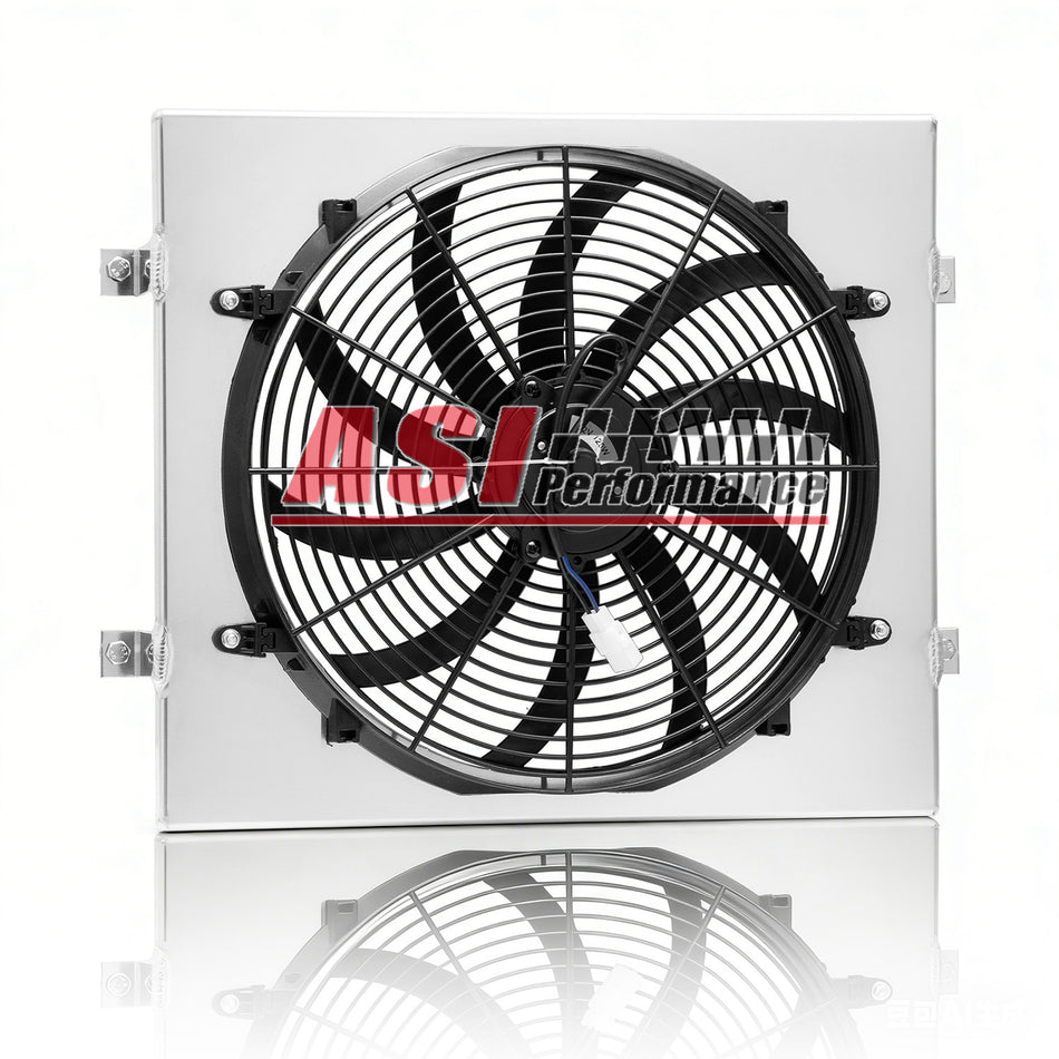 ASI Performance Aluminum Shroud+Electric Fan For 1958 Chevy Impala Biscayne Bel Air 4.6 V8