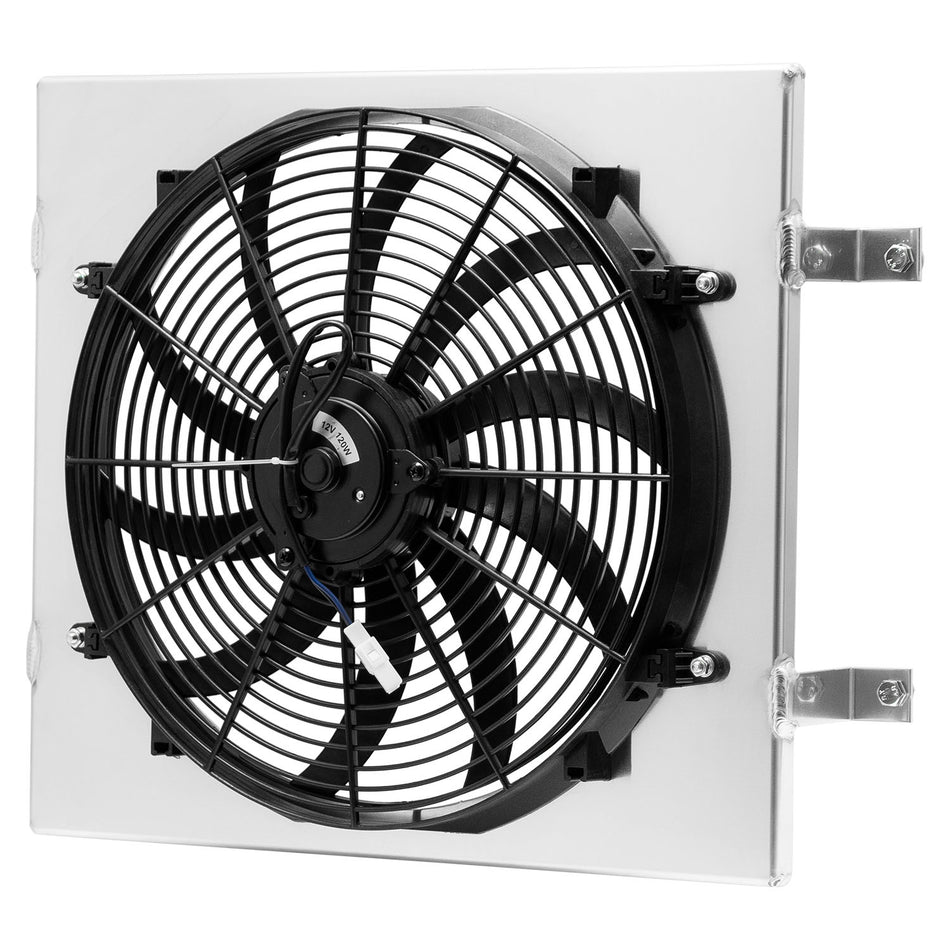 ASI Performance Aluminum Shroud+Electric Fan For 1958 Chevy Impala Biscayne Bel Air 4.6 V8