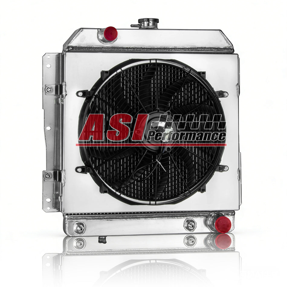 ASI Performance Aluminum 3 Row Radiator Shroud Fan For 1958 CHEVY IMPALA BEL AIR V8 4.6L 5.7L