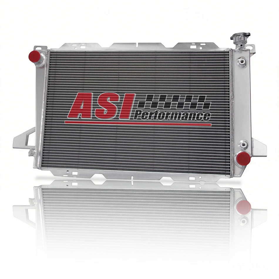 ASI Performance 4 Row Aluminum Radiator For 1985-1997 Ford Bronco F-150 F-250 F-350 4.9L L6