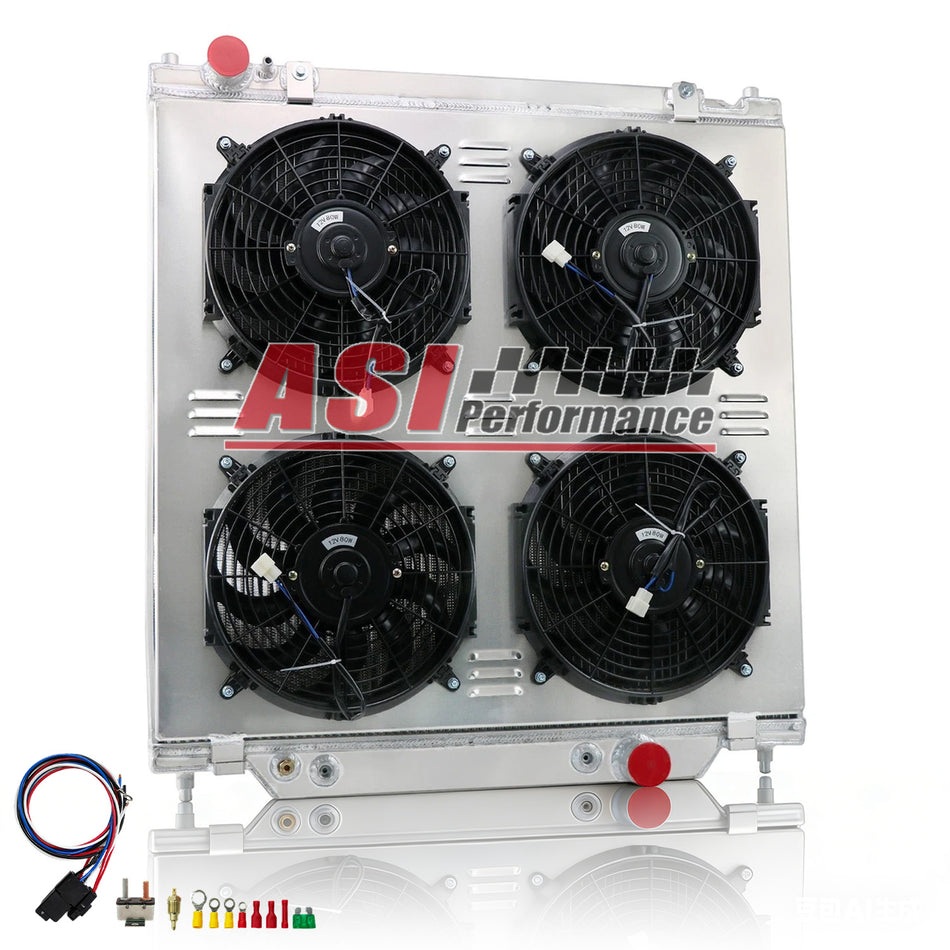 ASI Performance 3 Row Radiator Shroud Fan For 2005-2007 Ford F250 F350 F450 TRUCK 6.0L 6.8