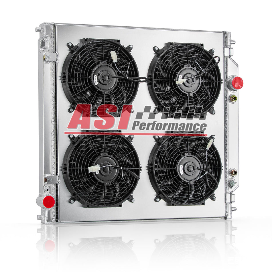 ASI Performance 3 Row Radiator Shroud Fan For 05-07 2006 Ford F250 F350 F450 F550 6.0L 6.8L AT