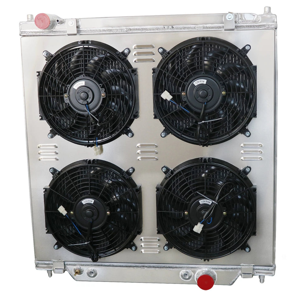 ASI Performance Ford 4 Row Radiator+Shroud Fan For 05-2007 Ford F250 F350 F450 Super Duty 6.0L 6.8L