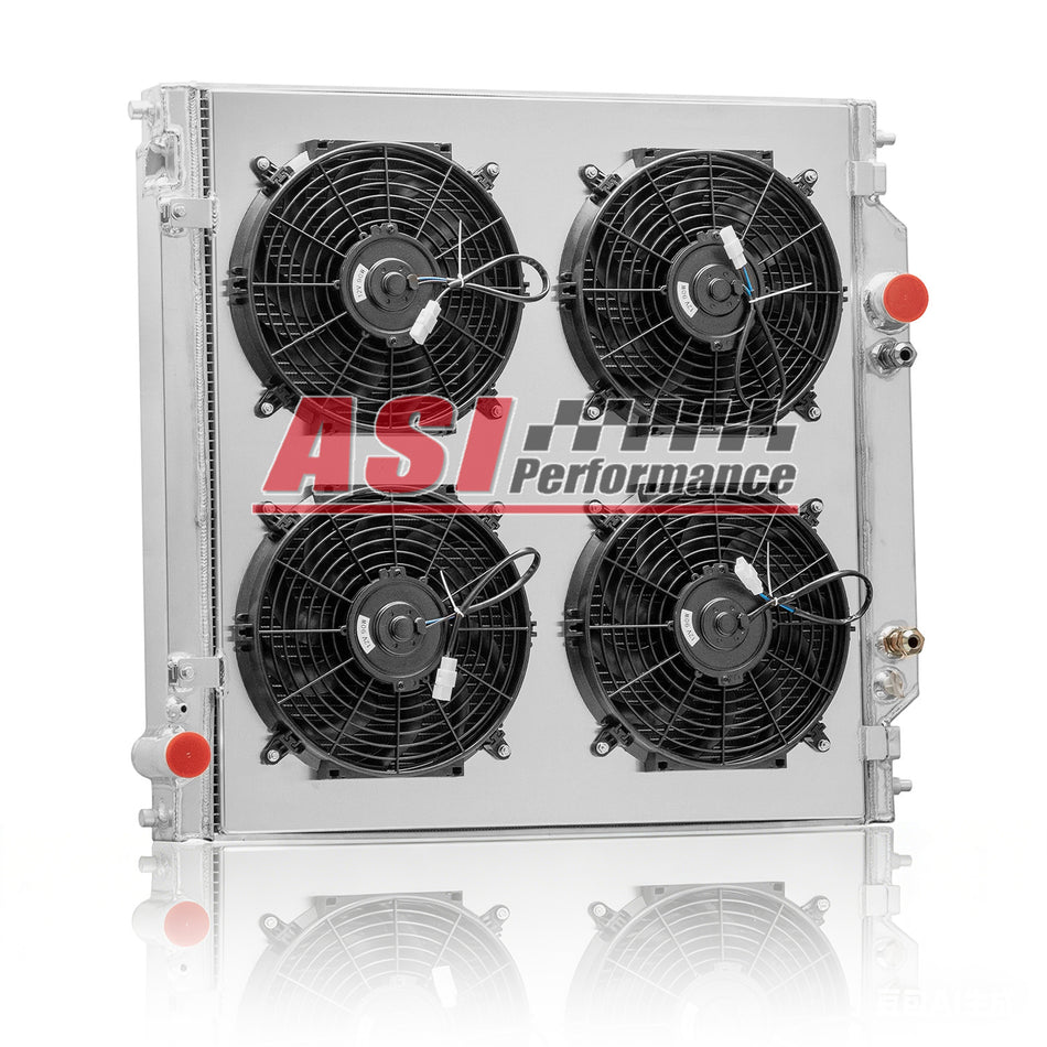 ASI Performance 4 Row Radiator Shroud Fan For 2005-07 Ford F250 F350 F450 F550 Super Duty 6.8L