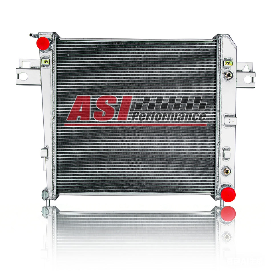 ASI Performance Aluminum 4 Row Radiator Shroud Fan For 2002-2006 Jeep Liberty 3.7L V6 Gas