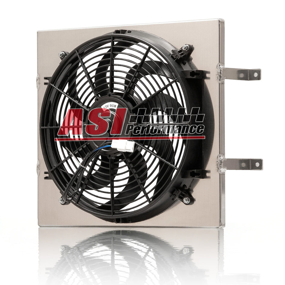 ASI Performance Aluminum Shroud 14 Fan For 1966~1974 1973 Jeep DJ5 Base 3.8L/4.2L/L6 Gas