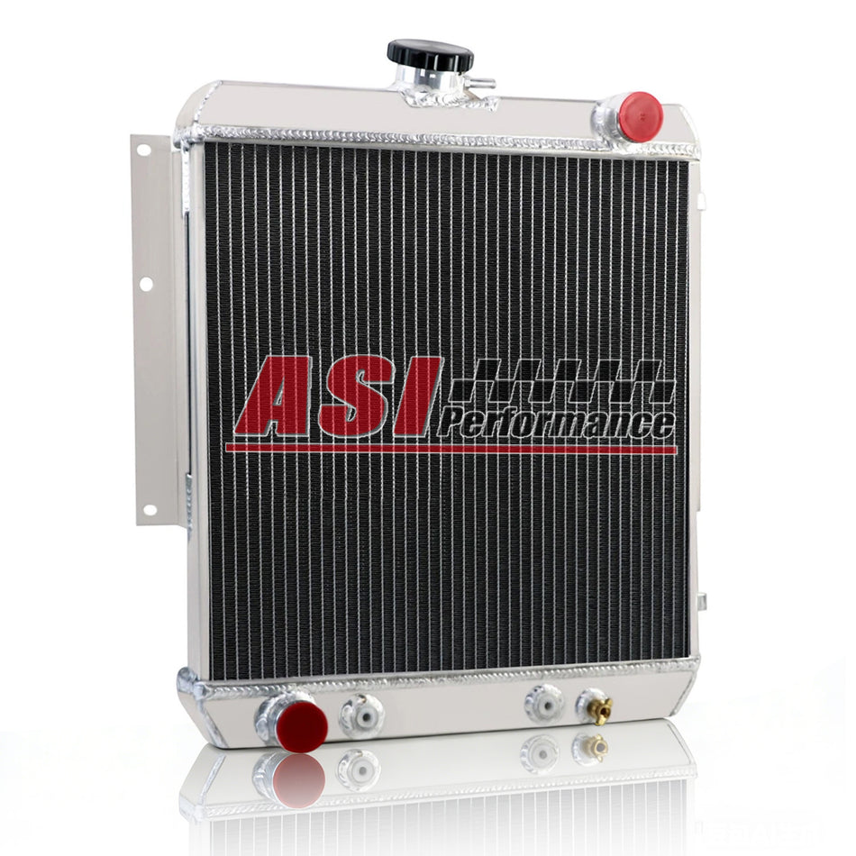 ASI Performance 4 Row Aluminum Radiator For 1966-1974 67 68 69 Jeep DJ5 3.8L 4.2L L6