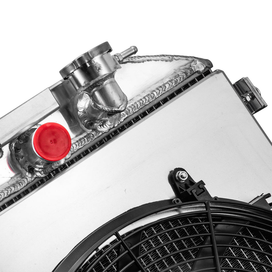 ASI Performance 3 Row Radiator+Fan Shroud For Ford Model A 2.2L Chevy V8-Engine 1933-1935 1934