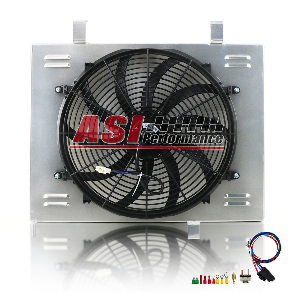 ASI Performance Aluminum Shroud 16 Fan For 2005-2012 Dodge Dakota Mitsubishi Raider 3.7L 4.7L