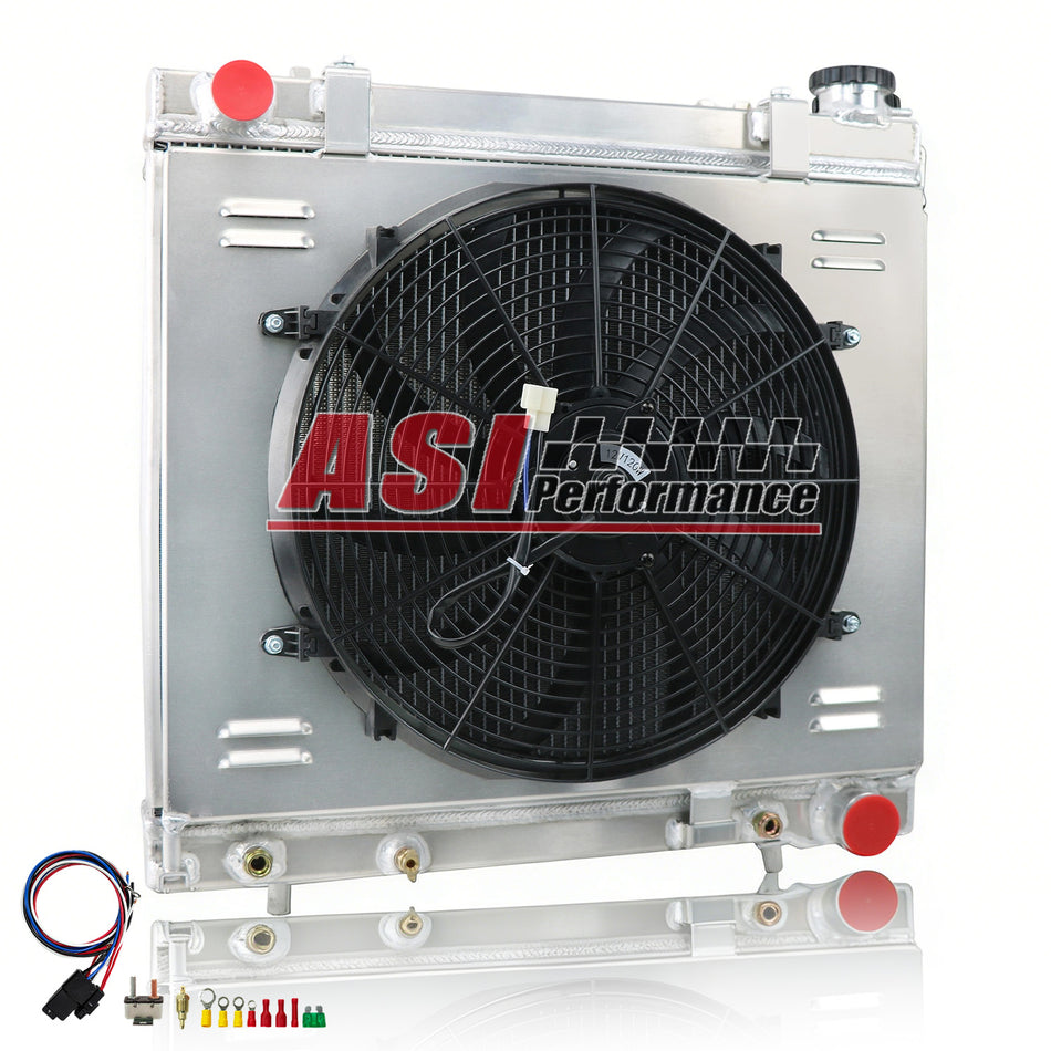 ASI Performance 3 Row Radiator Shroud Fan For 2005-2010 Dodge Dakota Mitsubishi Raider 3.7L 4.7L