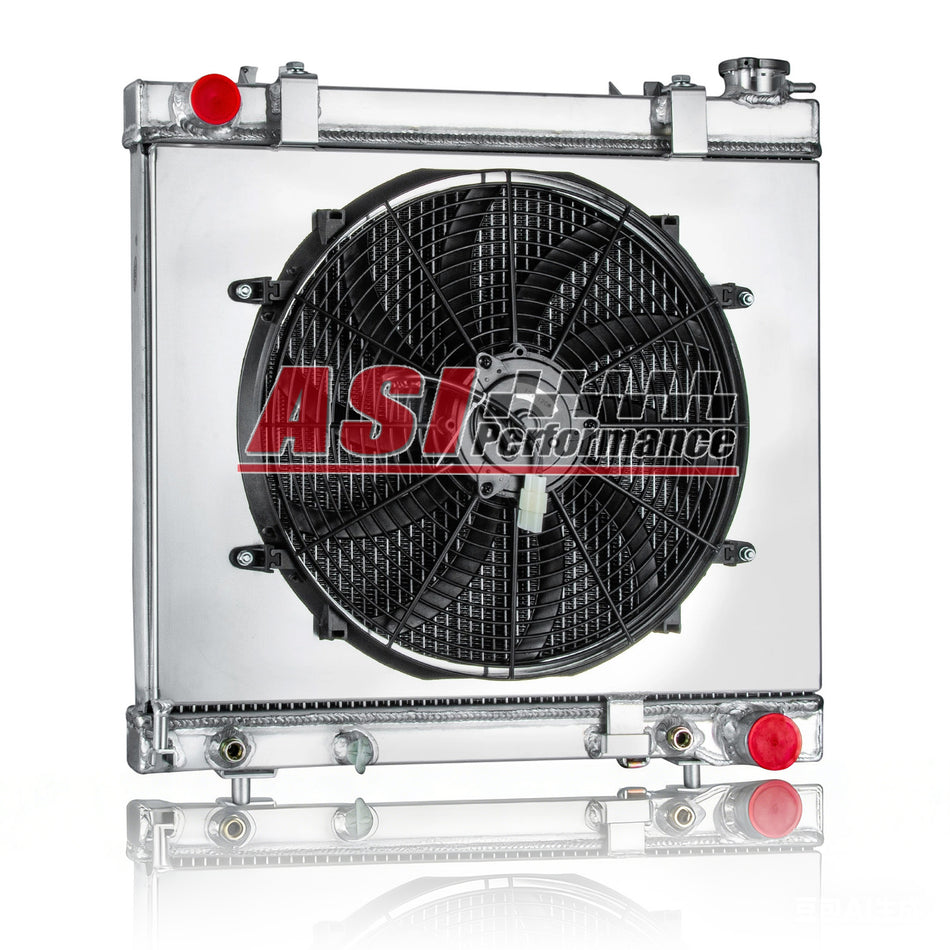 ASI Performance Aluminum 3 Row Radiator Shroud Fan For 2005-2011 Dodge Ram Dakota ST SXT SLT