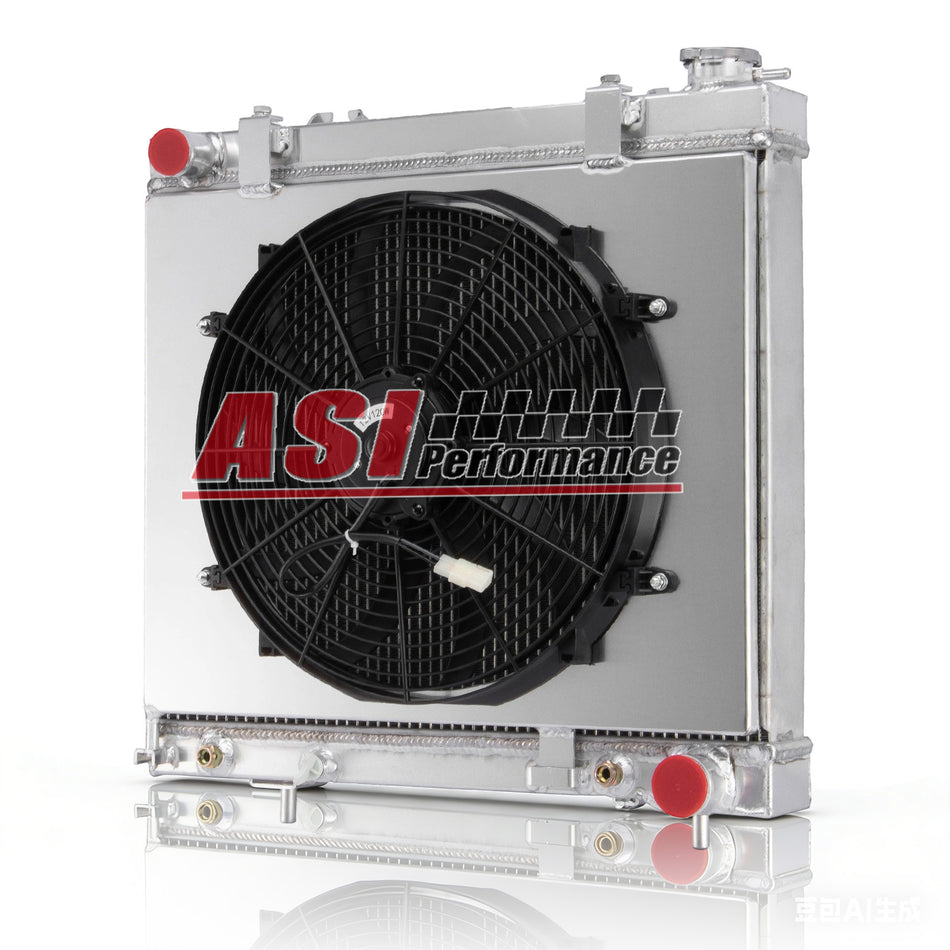 ASI Performance 4 Row Radiator Shroud Fan for 2005-12 Dodge Dakota 06-09 Mitsubishi Raider 3.7L