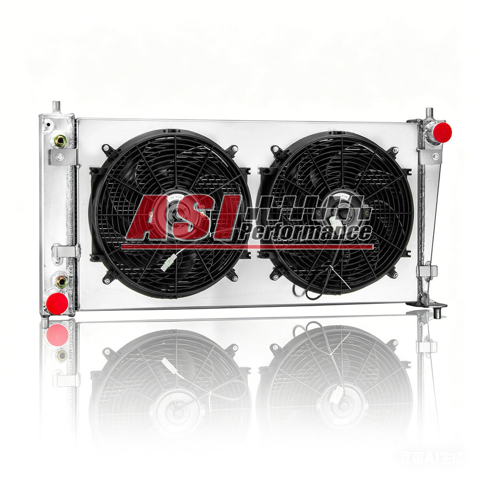 ASI Performance 3 Row Radiator Aluminum Shroud Fan for 1999-2004 Ford F150 F250 F350 Expedition'