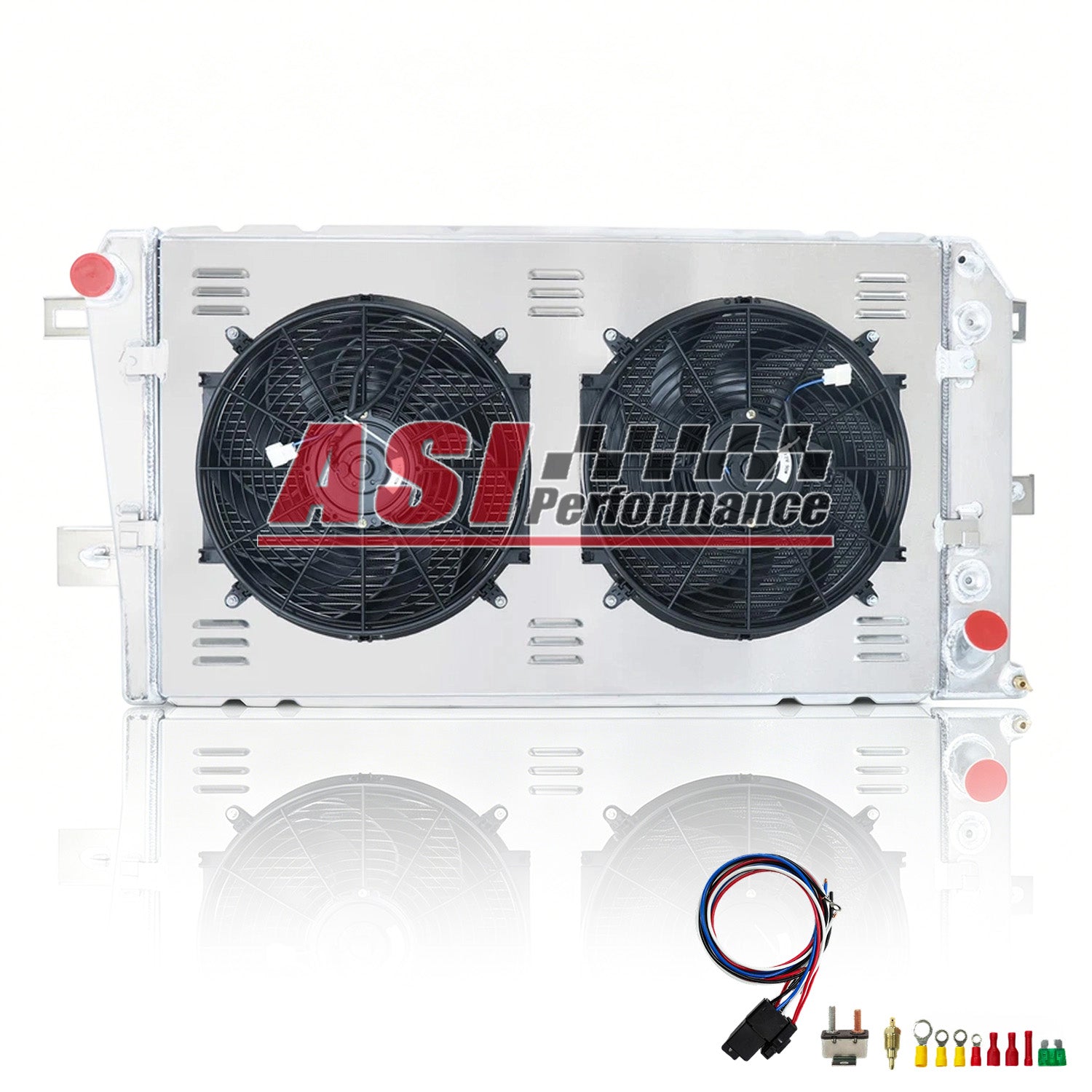 ASI Performance 3-Row Radiator Shroud Fan For 01-05 Chevy Silverado GM ...