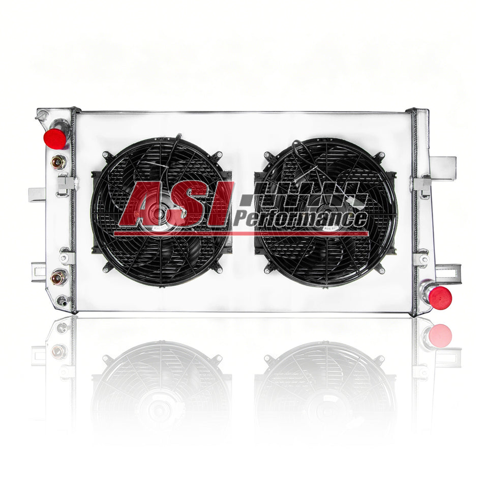 ASI Performance 3 ROW Radiator+Shroud Fan Fit 2001-05 Chevy Silverado GMC Sierra 3500/2500 6.6L