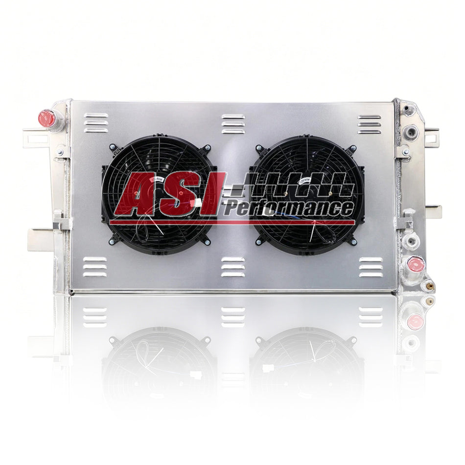 ASI Performance 4 Row Radiator Shroud Fan For 01-05 Chevy Silverado GMC Sierra 2500 3500 HD 6.6L
