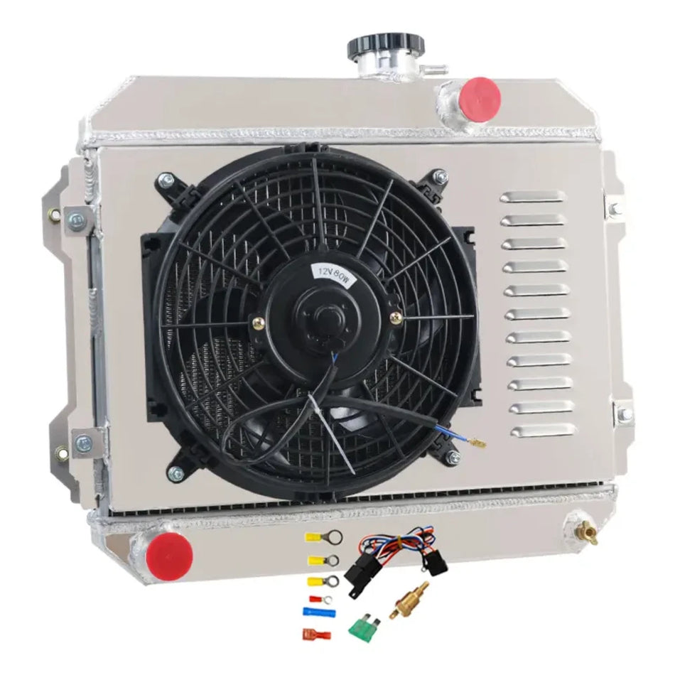 ASI Performance 3 Row RADIATOR+SHROUD FAN FOR TOYOTA COROLLA KE30 KE35 KE38 KE55 KE70 MT 1974-85