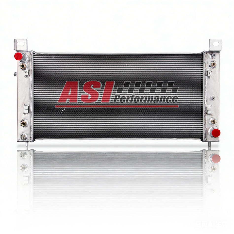 Asi Performance 4 Row Radiator For 1999-2014 Chevy Silverado Cadillac Escalade GMC Sierra V8 4.8L 5.3L 6L 6.2L 40 4/5W x 21-1/2H