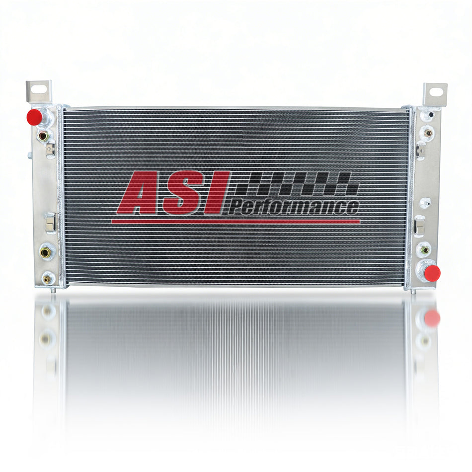 ASI Performance 4 Row Radiator For 1999-2014 Chevy Silverado 1500 2500 Suburban Tahoe 40 4/5Width x 21 1/2Height