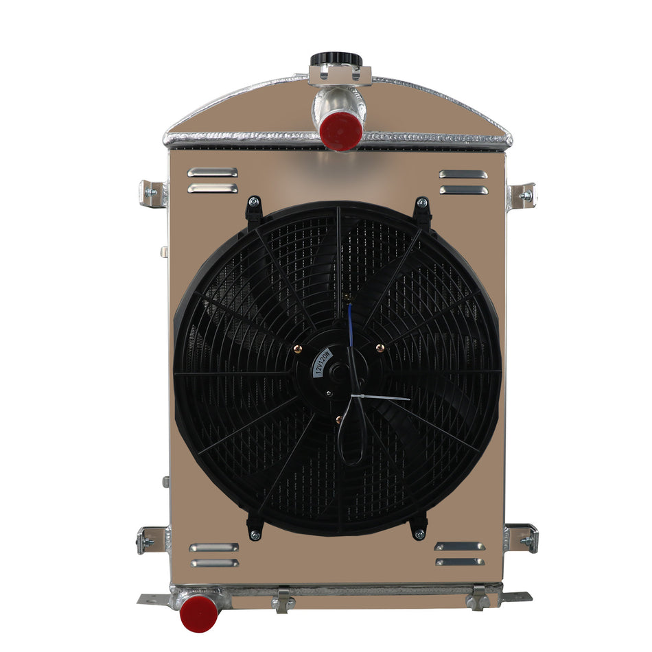 ASI Performance 3 Row Aluminum Radiator Shroud Fan Fit 1930-1931 30 31 Ford Model A L-Head 3.3L