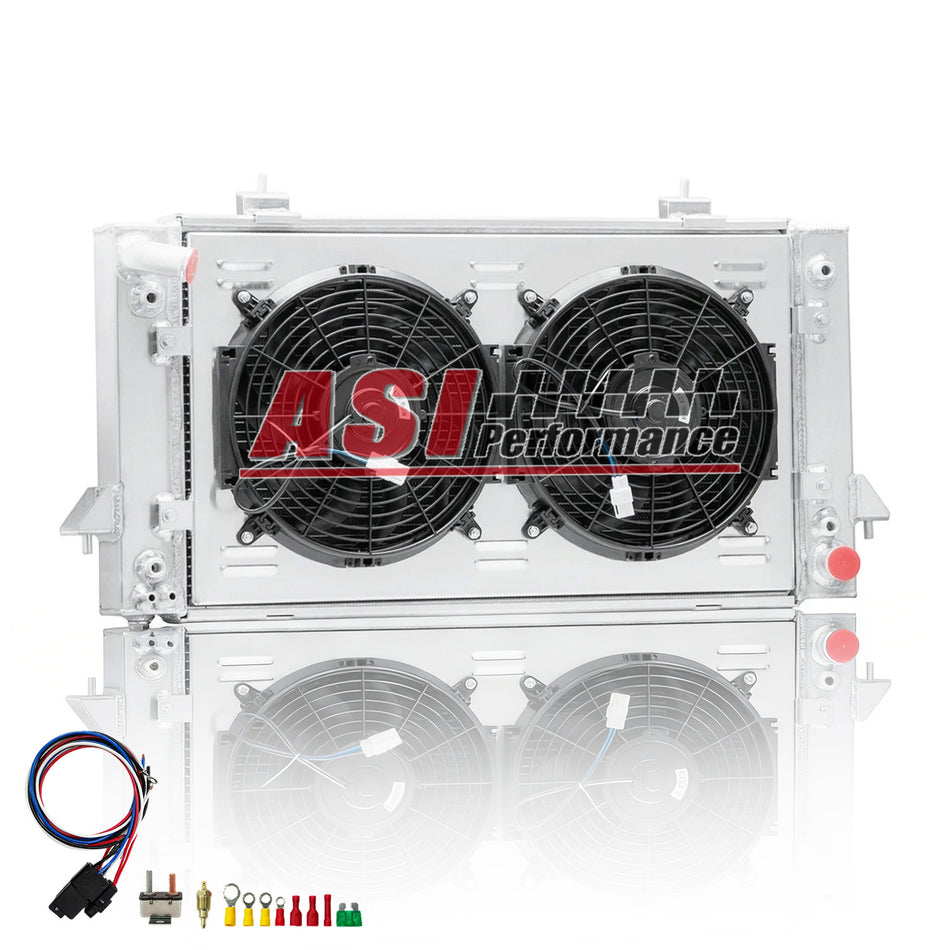 ASI Performance 4 Rows Radiator Shroud Fan For 1987-98 Land Range Rover Discovery 3.9 4.0L 4.6L