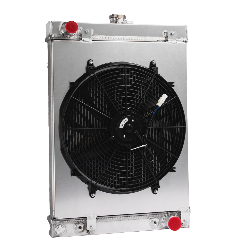 ASI Performance 4Row Radiator Shroud Fan For 1930-1950 30's 40's 50's Chevy Hot Rod Classic AT