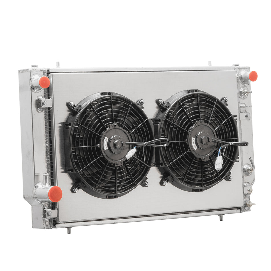 ASI Performance 4-Row Core Radiator  Shroud Fan fit 1976-1996 Jaguar XJS XJ12 5.3L 6.0L V12