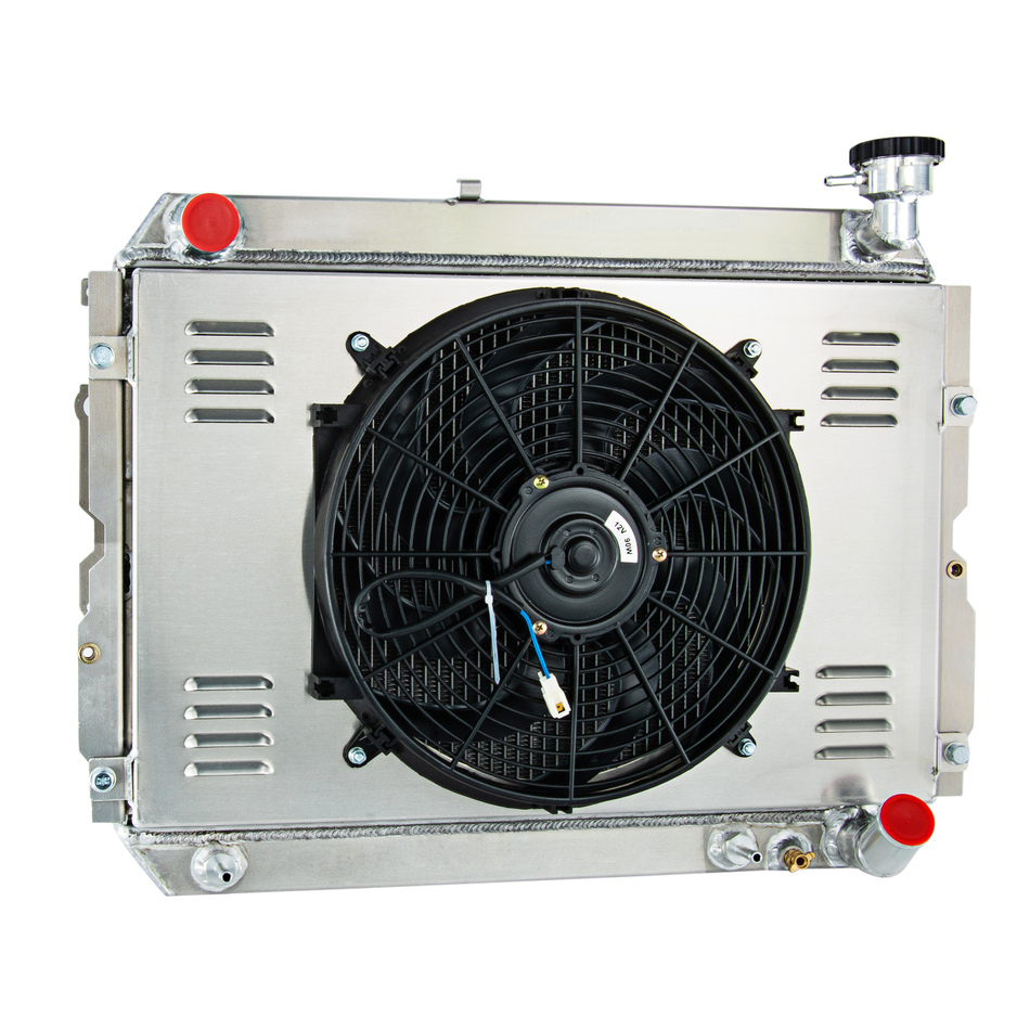 ASI Performance 3-Row Radiator Shroud+Fan Fit 1980-90 Toyota Land Cruiser FJ60 FJ62 60-Series AT