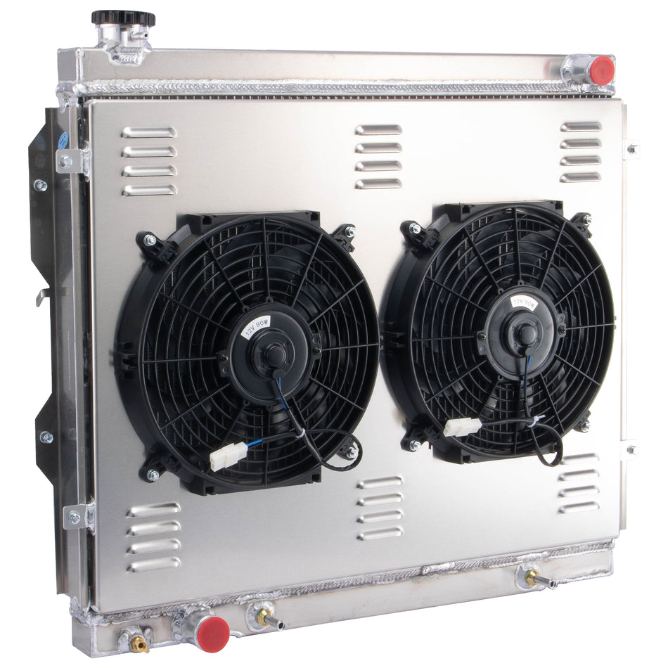 ASI Performance 3-Row Radiator+Shroud+Fan Relay Fit 2000-2006 Toyota Tundra 3.4L 4.0L V6 AT/MT