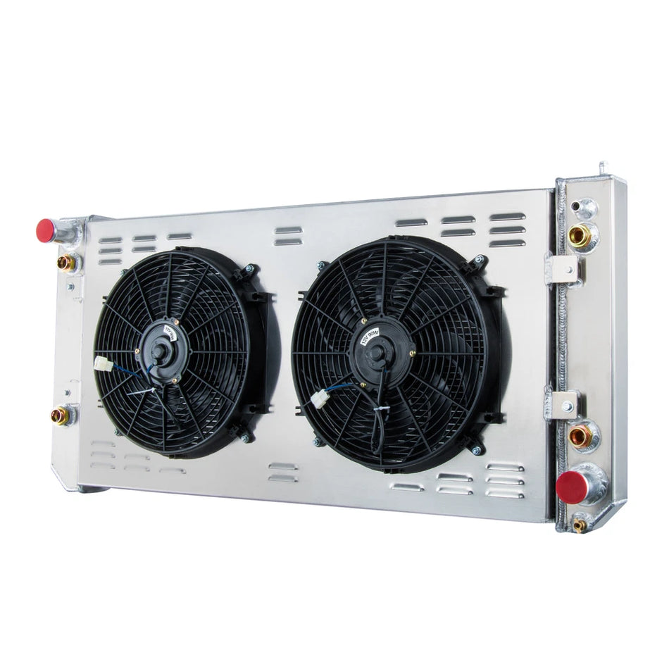 ASI Performance 4 Row Radiator Shroud Fans Fit 03-09 Chevy Kodiak C4500 C5500 6.6L/GMC Topkick