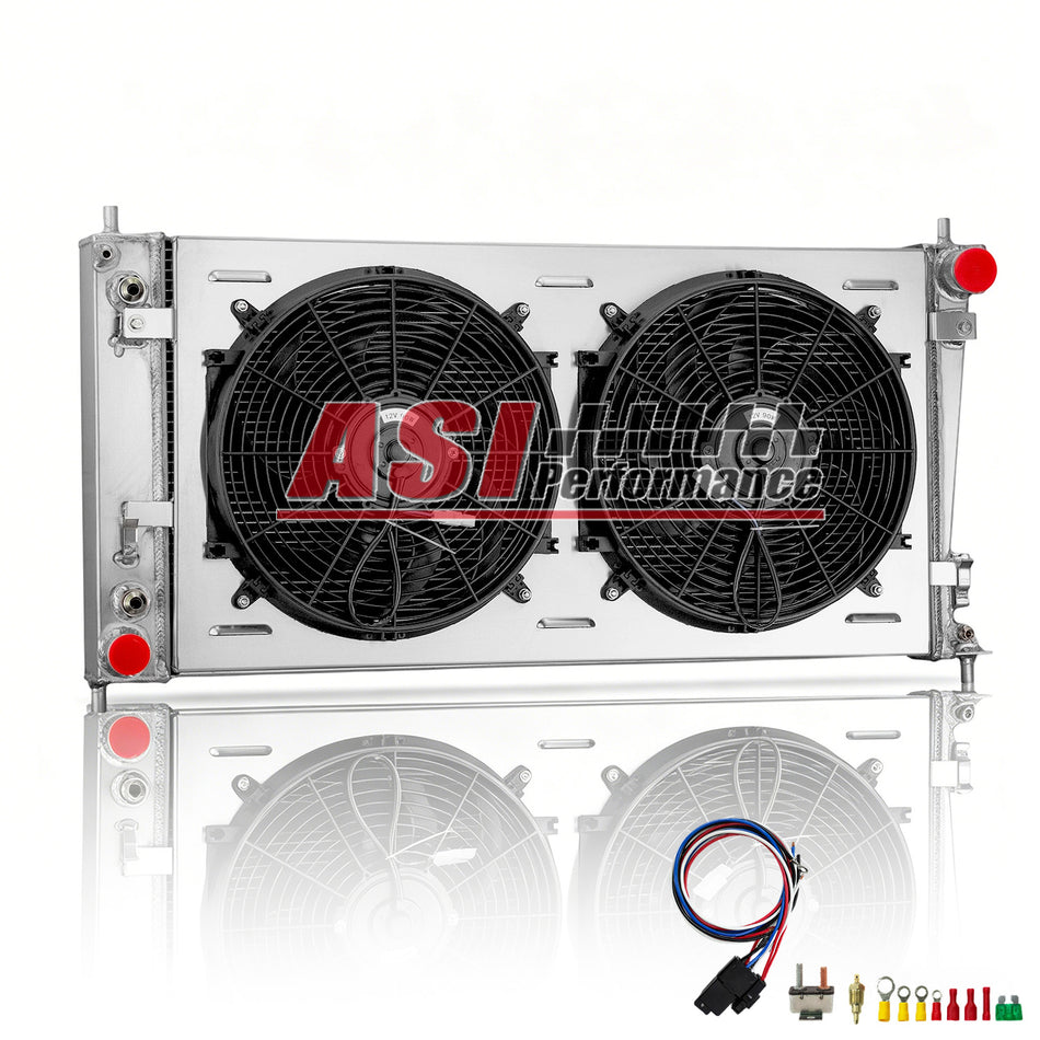 ASI Performance 3Row Radiator+Shroud Fan+Relay For 04-08 Ford F150 Expedition Lincoln 4.6L AT