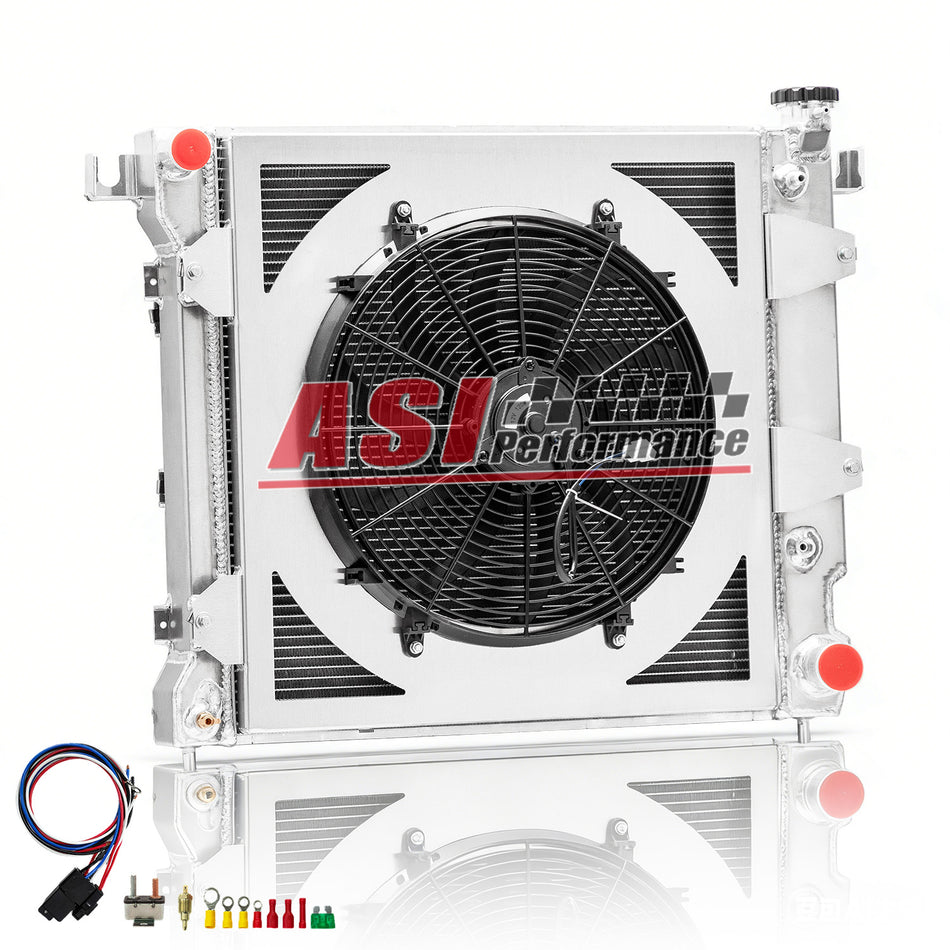ASI Performance 3 Rows Radiator Shroud Fan For 1997-2000 Dodge Dakota Durango 3.9 5.2 V6 5.9 V8