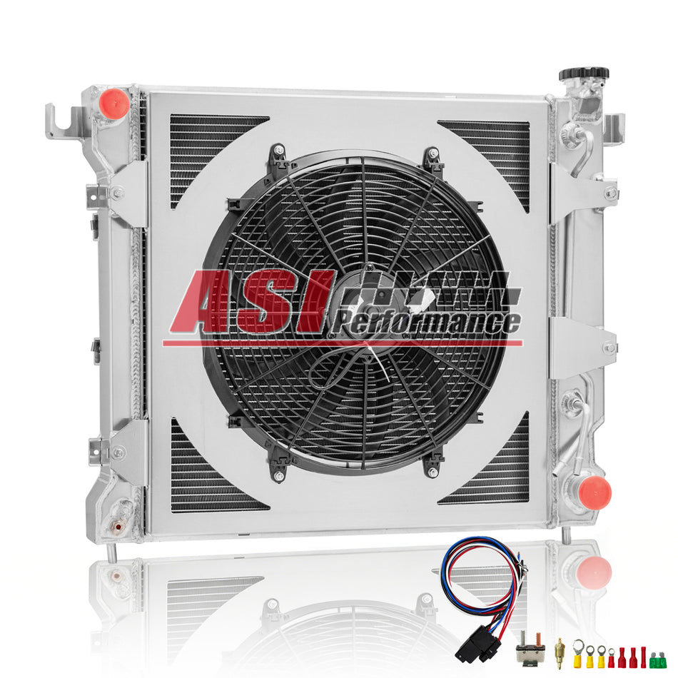 ASI Performance 4Row Radiator Shroud Fan Fit 1997-2000 Dodge Durango Dakota 3.9 5.2L 5.9L V6 V8