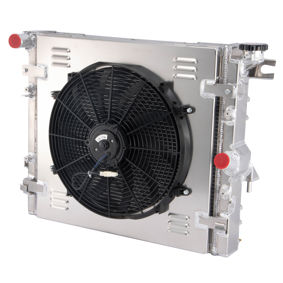 ASI Performance 4ROW Radiator+Shroud Fan+Relay For 2007-15 Jeep Wrangler JK 3.6L 3.8L V6 Engines