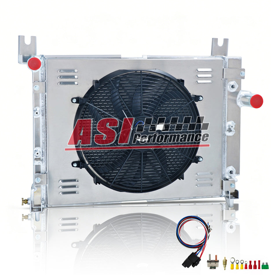 ASI Performance 4 Row Radiator Shroud Fan For 2000-2004 2003 Dodge Dakota Durango 2.5L 4.7L 5.9L