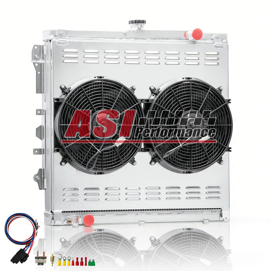 ASI Performance 4 Rows Aluminum Radiator Shroud Fan For 2007-2014 Toyota Tundra 4.0L V6 Engine