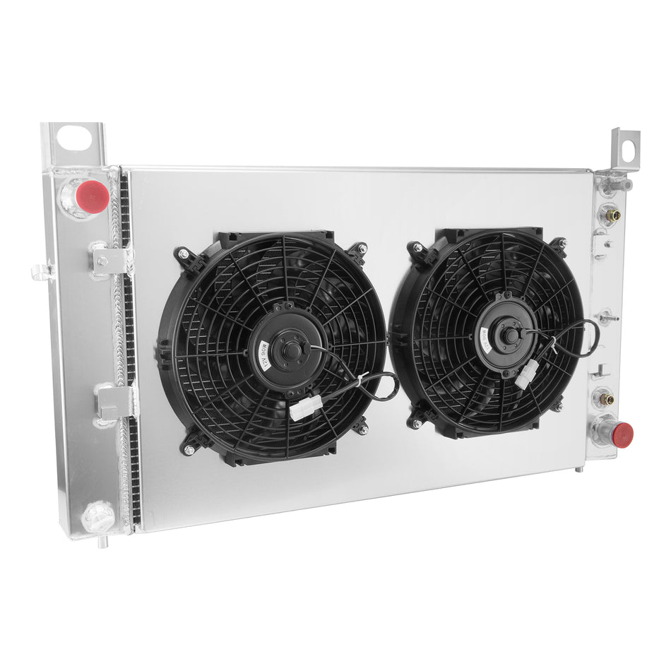 ASI Performance 4-Row Radiator&Shroud Fan for 99~2013 Chevy Silverado 1500 Tahoe/GMC Sierra 1500