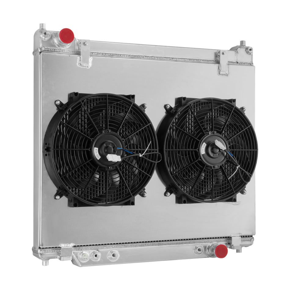 ASI Performance 4 Row Radiator with Shroud Fan fit 1995 1996 1997 Ford F250 F350 F59 7.3L